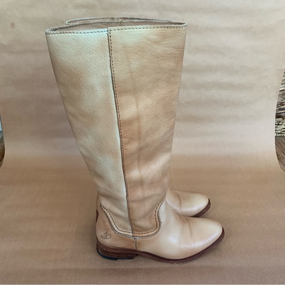 Felmini Boots 36 6 Brown Tan Leather Flat Western - Picture 4 of 11